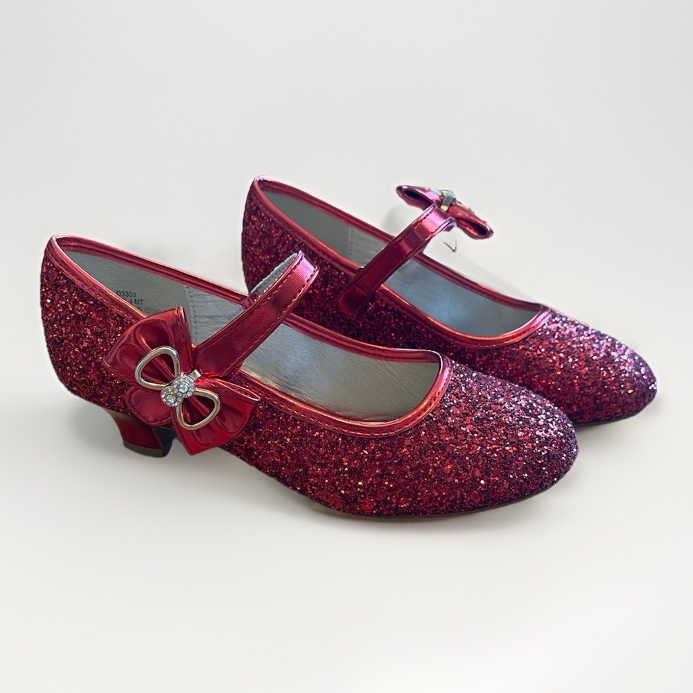*Wizard of Oz* Dorothy Red Glitter Shoes Halloween Costume Womens Size 6 Kids 4
